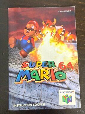 Nintendo Super Mario 64 Instruction Booklet Manual Nintendo 64 English Original